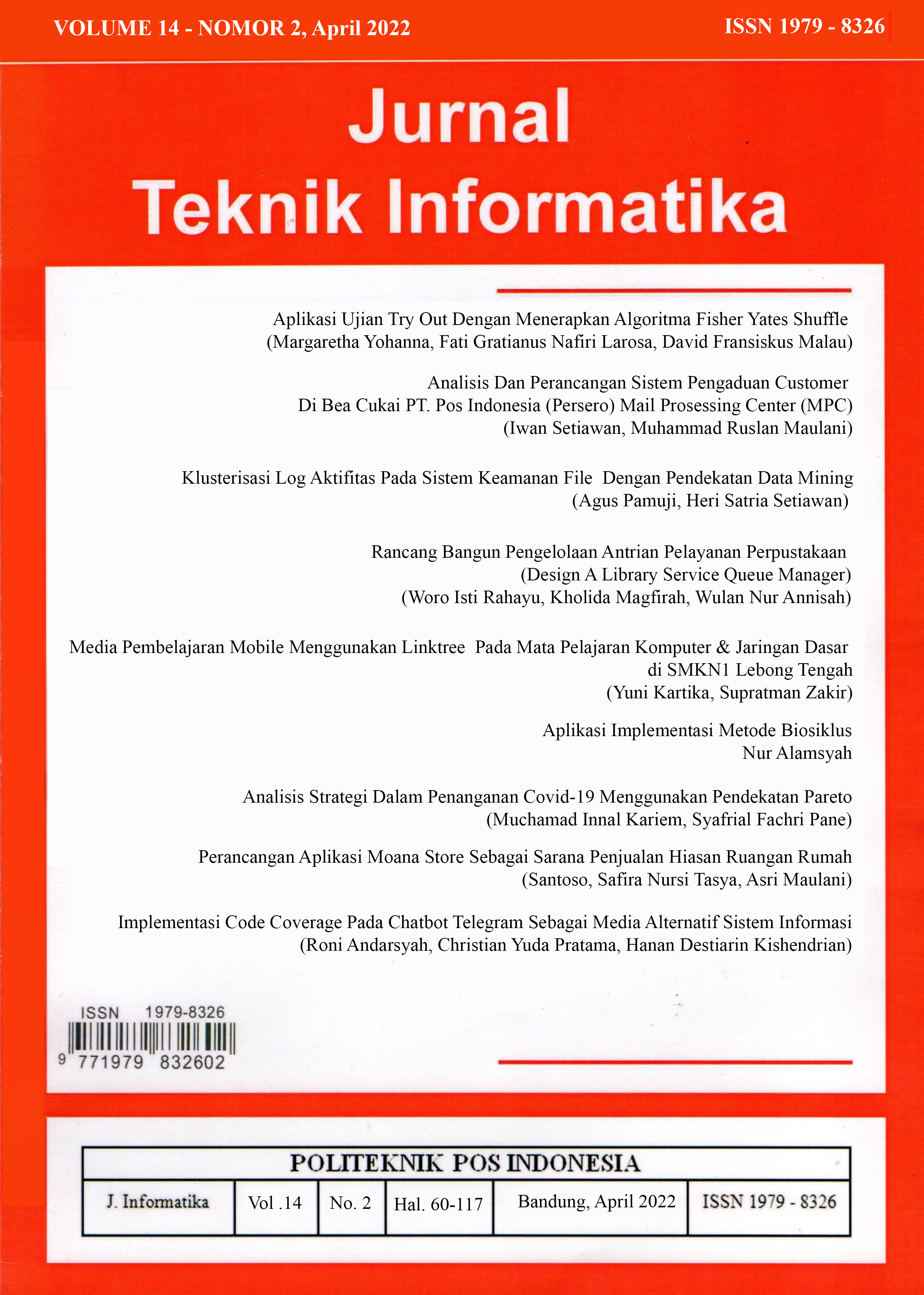 					View Vol. 14 No. 2 (2022): Jurnal Teknik Informatika Volume 14 - Nomor 2, April 2022
				