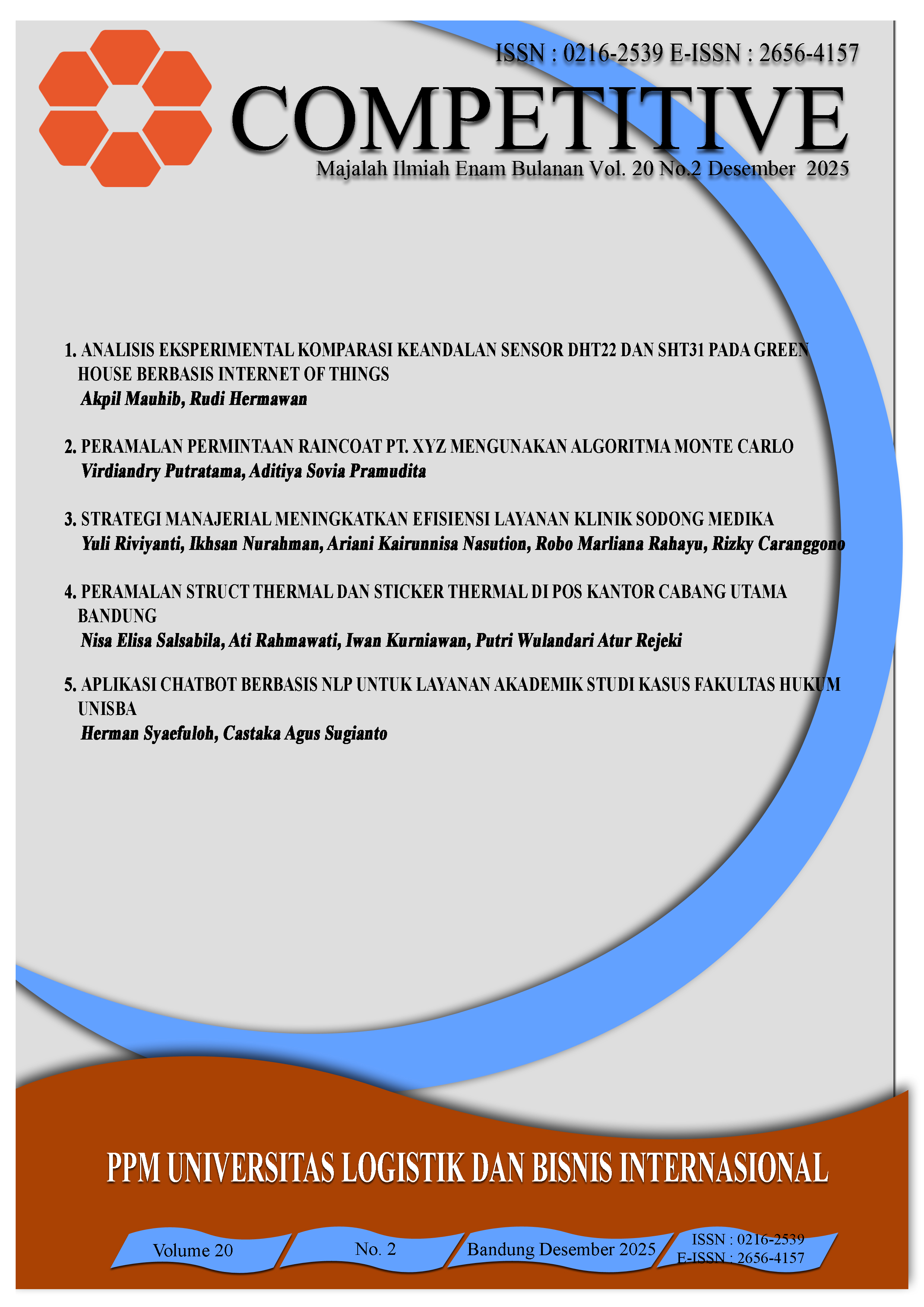 					View Vol. 20 No. 2 (2025): Jurnal Competitive
				